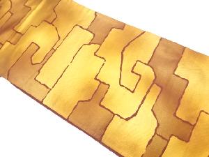 アンティーク　藤織製　抽象模様織り出し袋帯(材料)